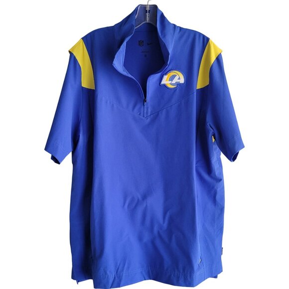 Nike Other - Men's Nike Royal Los Angeles Rams Sideline Coach Chevron Short Sleeve Jacket